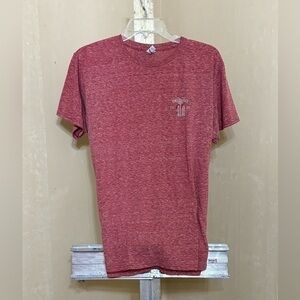 Delta kingspun red heather T-shirt Pensacola surf design sz large